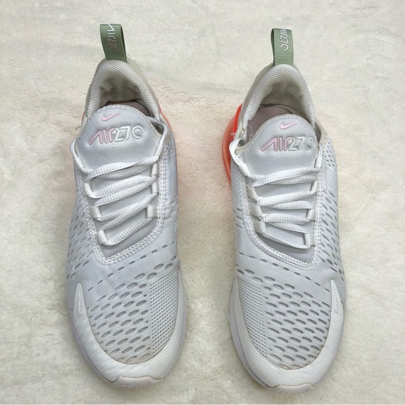 Nike air max 270 sneaker athletic running shoe white pink foam honeydew fashion - Picture 3 of 11